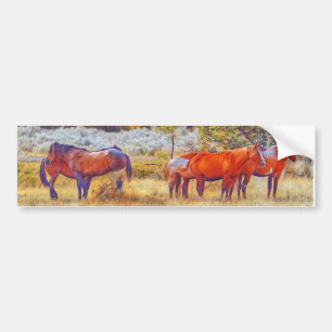 Chevaux sauvages sur ma voiture Sticker pare-chocs
