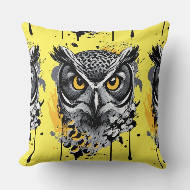 Chevêche - Oreiller à lancer de la chouette - Cous (Recto)