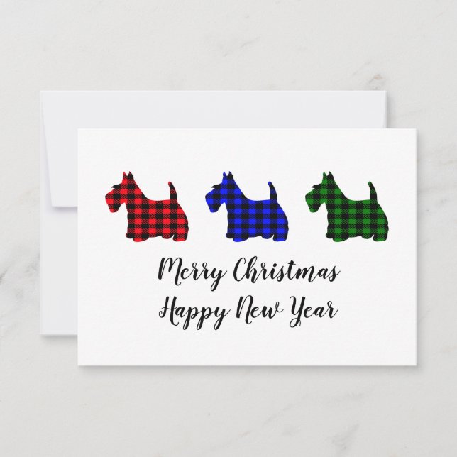 Cheveux Buffalo Plaid Christmas Scotties (Devant)