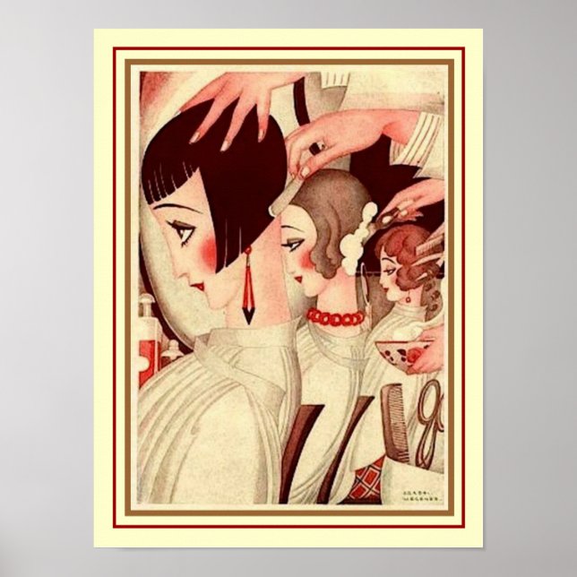 "Cheveux Courts" 12 x 16 Déco Imprimer -Gerda Wege (Devant)