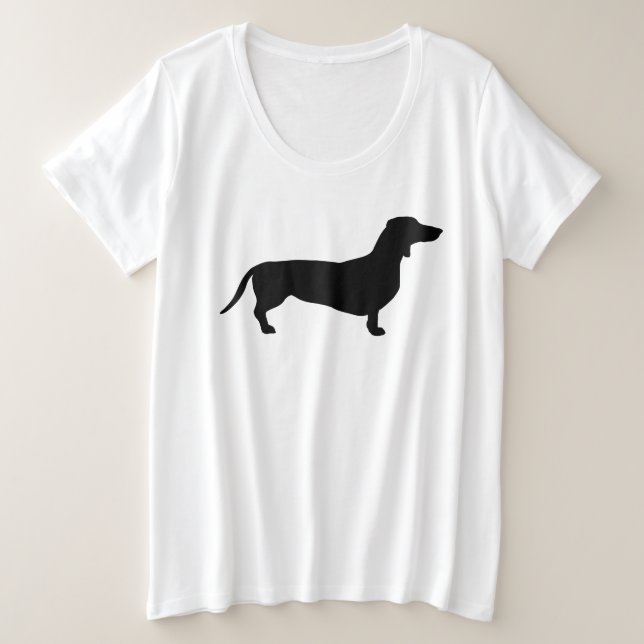 Cheveux courts Dachshund - Silhouette 1 (Design devant)