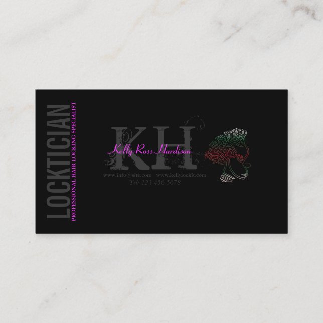 Cheveux de Locktician fermant à clef le carte de (Devant)