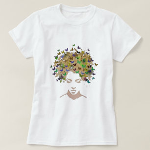 Cheveux de T-shirt de papillons
