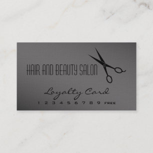 Cheveux et carte de fidélité de salon de beauté