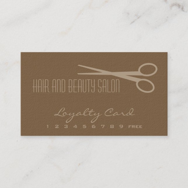 Cheveux et carte de fidélité de salon de beauté - (Devant)