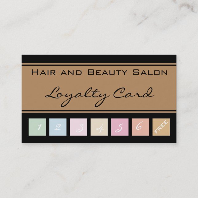 Cheveux et carte de fidélité de salon de beauté (Devant)