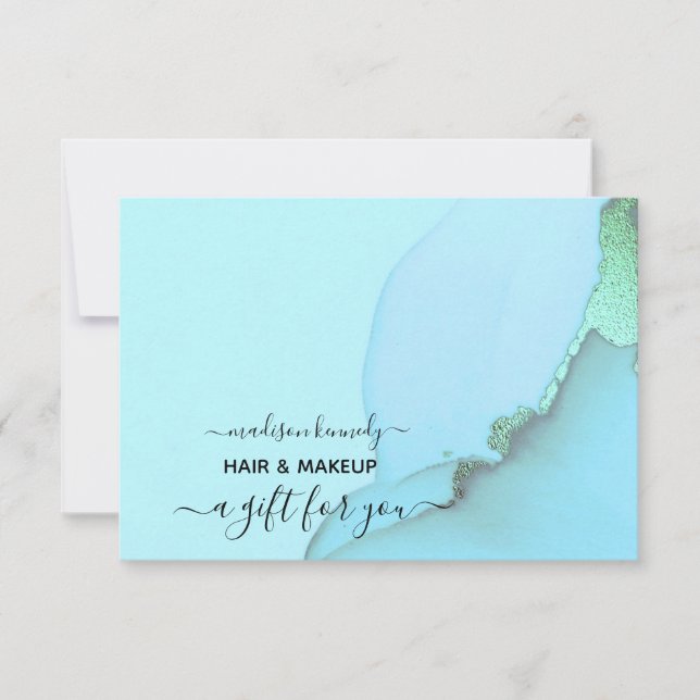 Cheveux et maquillage de certificat cadeau Encre A (Devant)