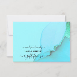 Cheveux et maquillage de certificat cadeau Encre A