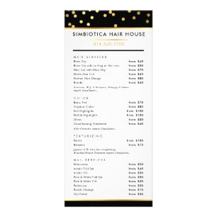 CHEVEUX LISTE DE PRIX moderne glam polka point or