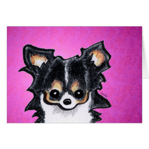 Cheveux longs Chihuahua Tricolore personnalisé