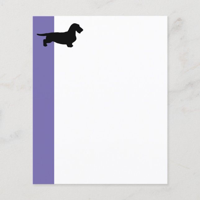 Cheveux ronds Dachshund - Silhouette 1 (Devant)