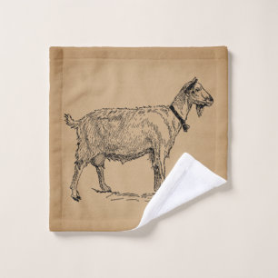 Chèvre avec Bell Illustration Antique Vieille Bro