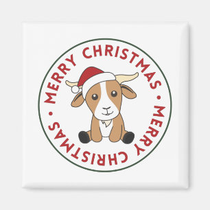 Chèvre de Noël Chèvres Animaux d'hiver Magnet