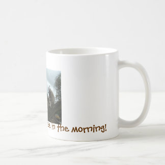 Chèvre pour avoir mon café dans la tasse de matin