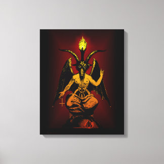 Chèvre satanique sur toile étirée