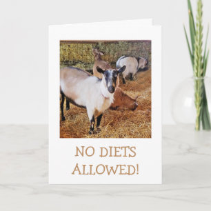 Chèvre veut gâteau Carte d'anniversaire