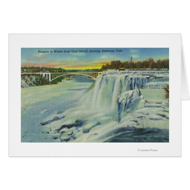 Chèvre Vue des chutes américaines en hiver (Devant horizontal)