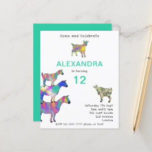 Chèvres mignonnes Budget de la fête du 12e anniver