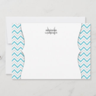 Chevron bleu et moderne Personnalisé