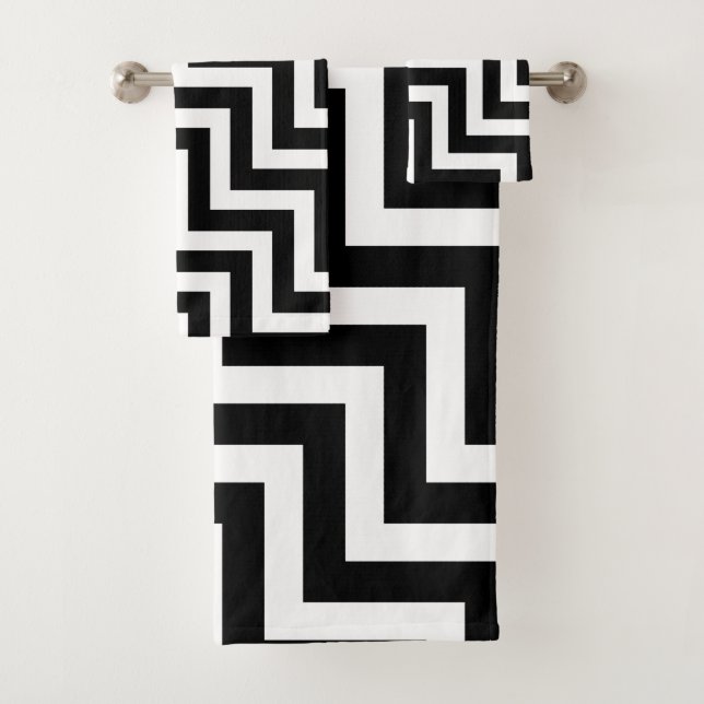 Chevron en diagonale noir et blanc (En situation)