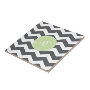 Chevron gris avec carreaux Monogram