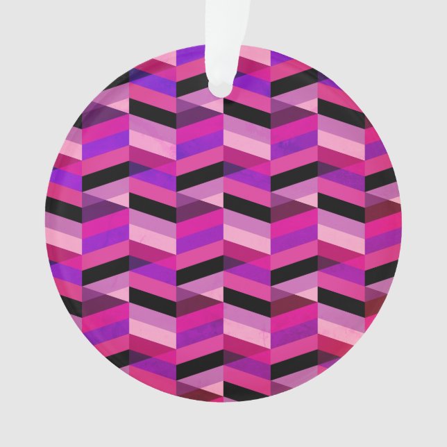 Chevron/Herringbone abstrait | Violets et Violet (devant)