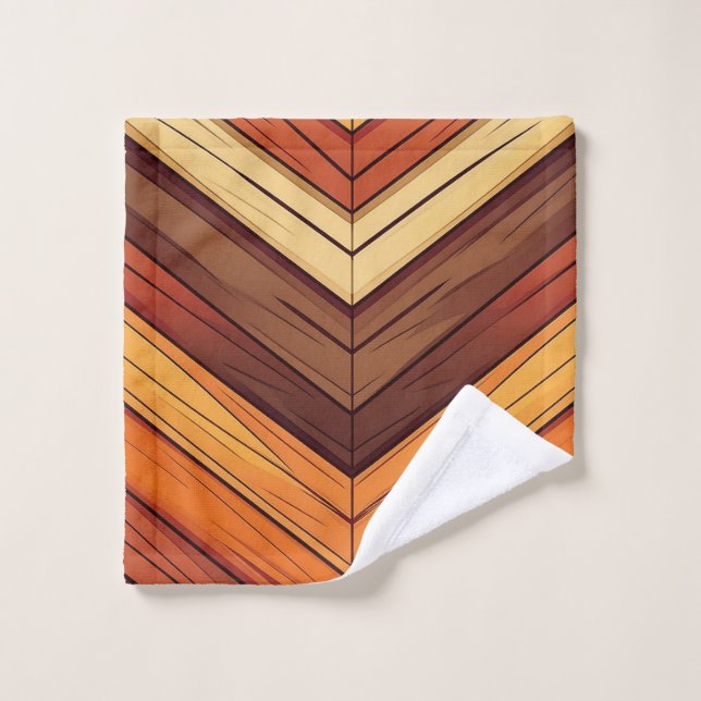 Chevron illustré (Gant de toilette)