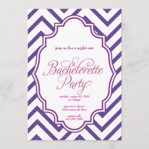 CHEVRON - invitation BACHELORETTE- de filles de la
