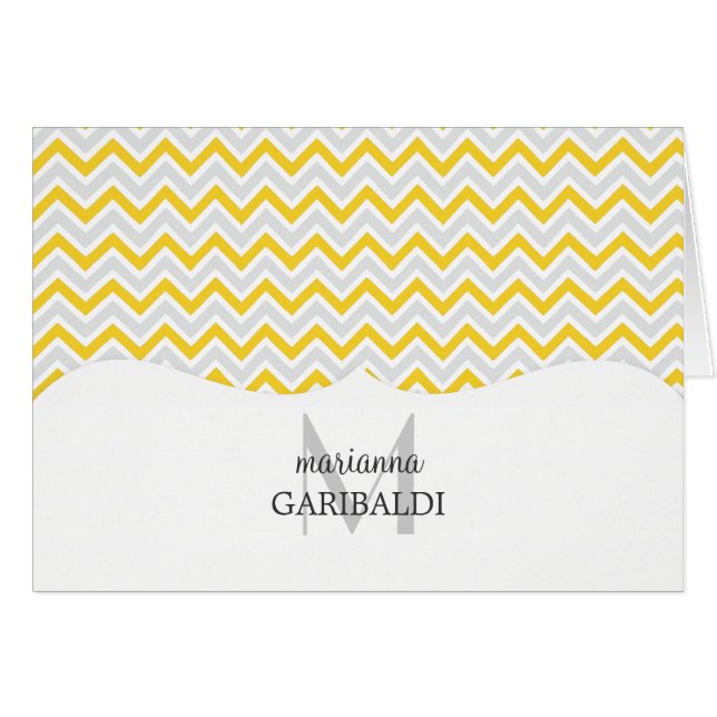 Chevron jaune et moderne personnalisé (Devant Horizontal)