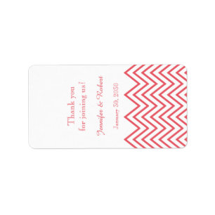 Chevron Mariage moderne lave Étiquette