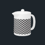 Chevron Motif noir blanc dessins géométriques<br><div class="desc">Ce motif à rayures de chevron blanc noir unique offre des motifs simples de zig zag pour les amateurs de motifs d'art géométrique et de zig zag design art.</div>