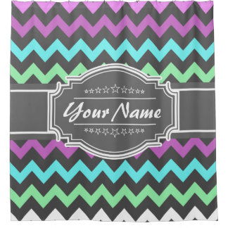 Chevron Motif rideau de douche personnalisé #16