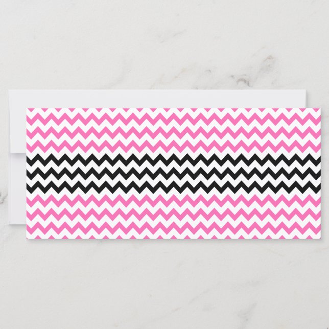 Chevron rose chaud et noir par Shirley Taylor (Devant)