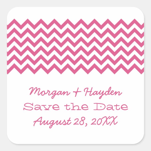 Chevron rose simple Enregistrer les stickers Date (Devant)