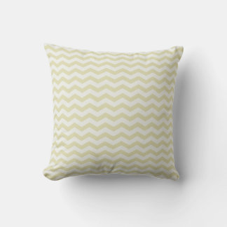 Chevron Stripe Tan et blanc Coussin MOJO américain
