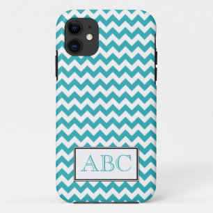 Chevron Turquoise & Blanc iPhone 5 Coque