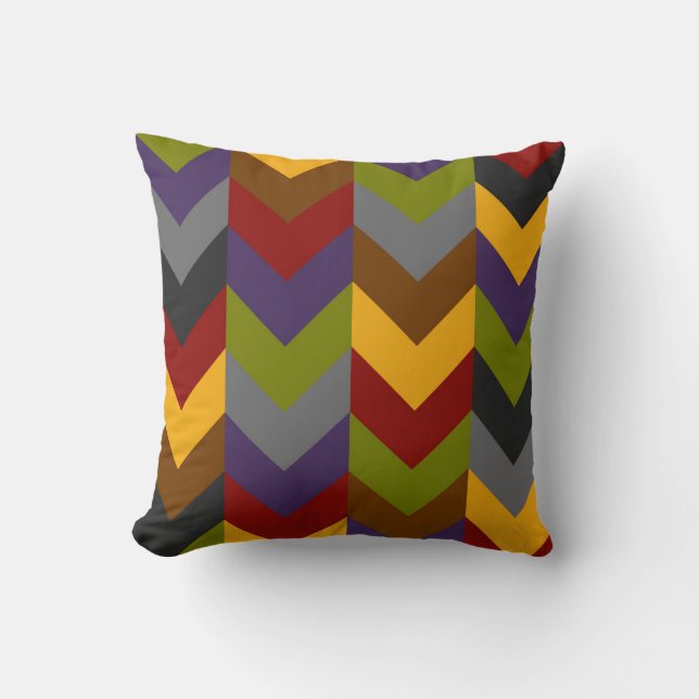 Chevrons Gras Lance Oreiller (Recto)
