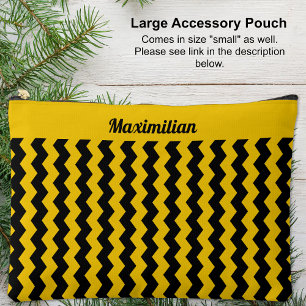 Chevrons Jaunes et Noirs - Grand sac d'accessoires