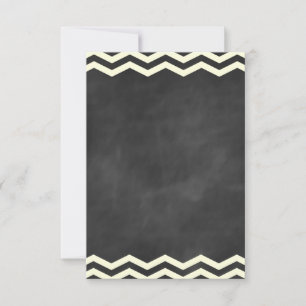 Chevrons jaunes sur tableau noir RSVP