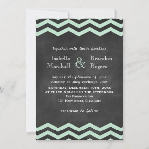 Chevrons sur le Faire-part de mariage de tableau d