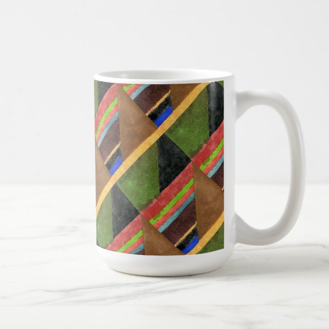 "Chevrons" Tiled Abstract Design Mug (Droite)