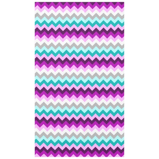 Chevrons Turquoises violets Grandes nappes (Devant)