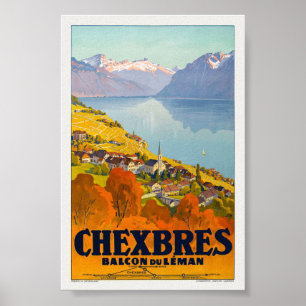 Chexbres Poster vintage 1923