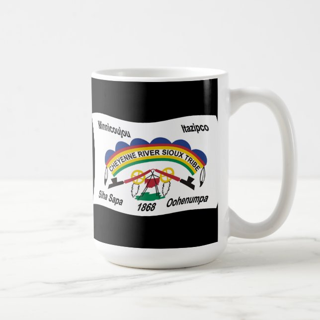 Cheyenne River Sioux Drapeau Mug (Droite)