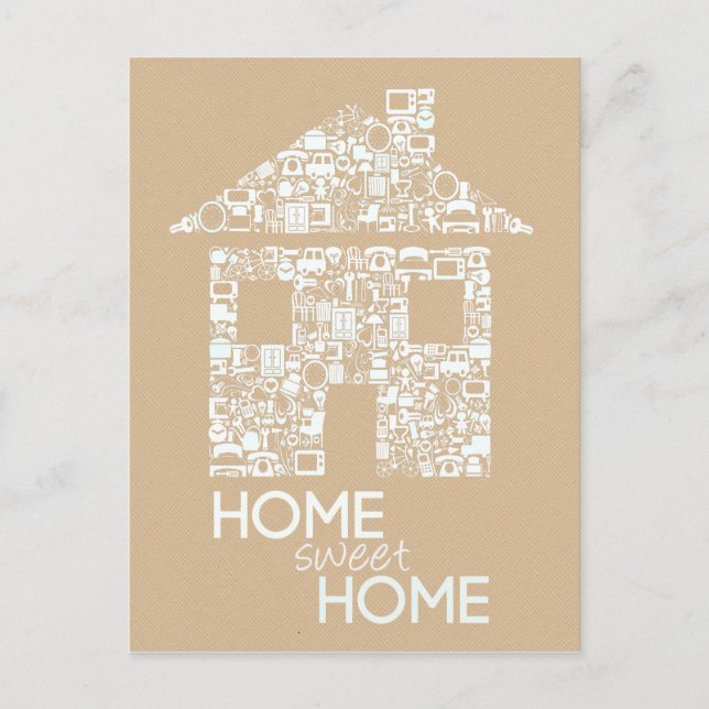 Chez Moi Nouvelle Adresse Carte Postale (Devant)