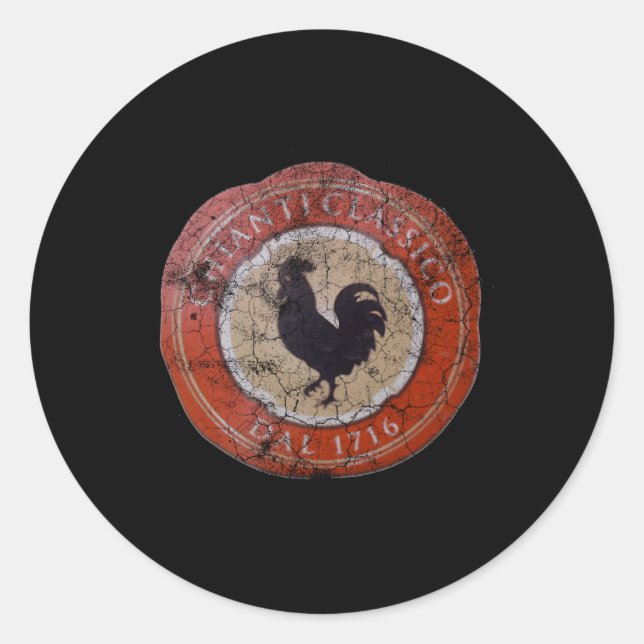 Chianti O Emblem Italien Red Wine Étiquette (Devant)