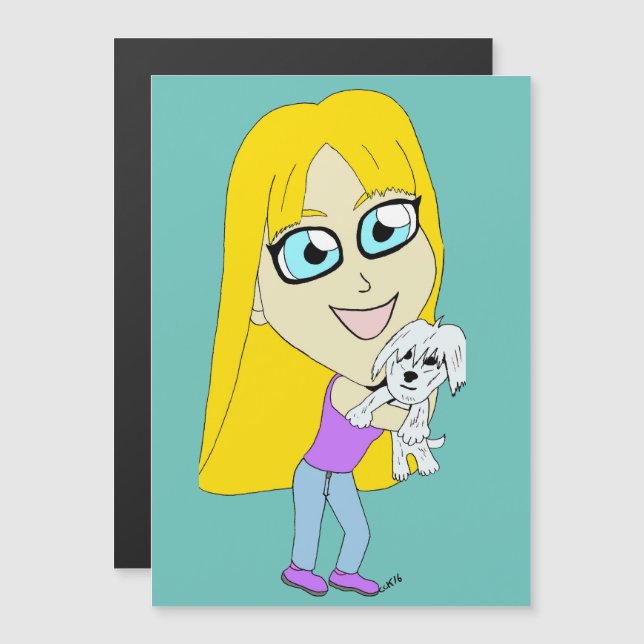 Chibi avec un chiot (Devant / Derrière)