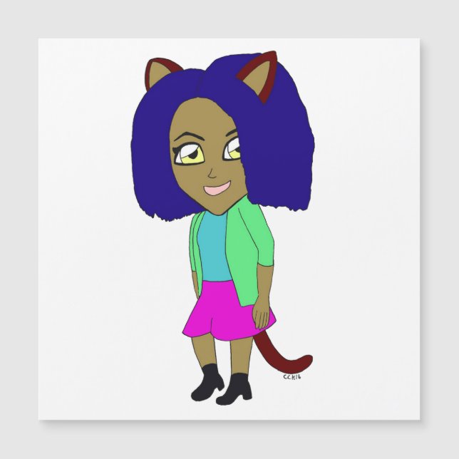 chibi catgirl aimant (Devant)