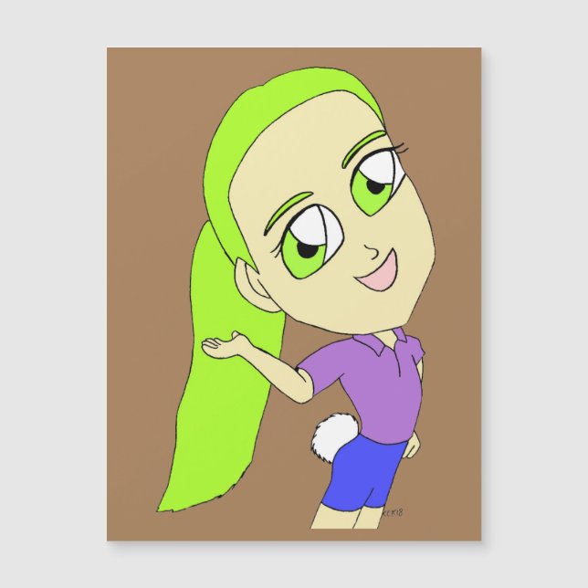 chibi fille avec une queue de lapin (Devant)