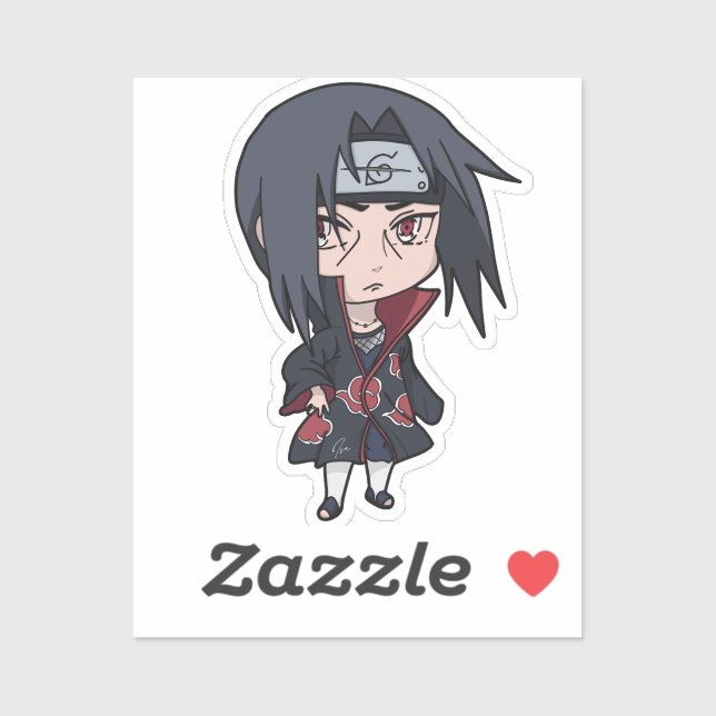 Chibi Itachi Uchiha - Sticker Style Anime (Feuille)